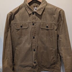 Flint Tinder Unlined Waxed Trucker Jacket in  Field Tan XXL